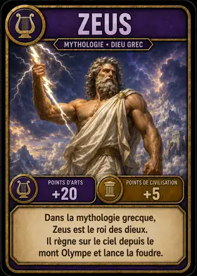 Carte Zeus — set Mythes & créatures légendaires